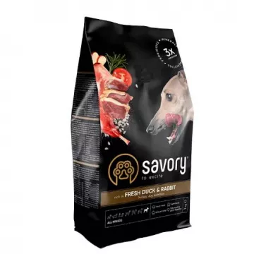 Корм для собак Савори для всех пород  с уткой и кроликом SAVORY 1кг 30167