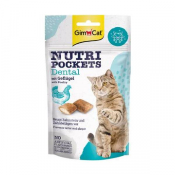 Ласощі для котів  Nutri Pockets  Дентал 60г G-418285/419336 GimCat