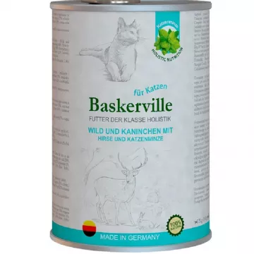 Корм для котів Баскервіль з олениною кроликом та котячою м'ятою 400 г Baskerville