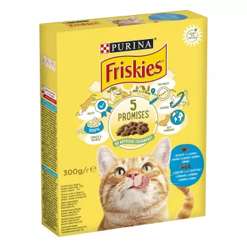 Сухий корм для котів Friskies з лососем та овочами 300 г Purina