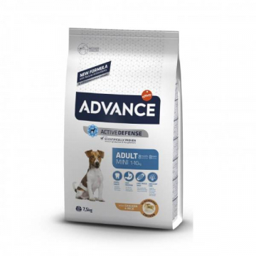 Корм д/соб Advance Dog Mini Adult для взрослых, маленьких пород с кур и рисом 7,5кг ВЕСОВОЙ