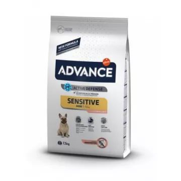 Advance Dog Mini Sensitive для собак малих порід з чутливим травленням з лососем і рисом 7,5 кг ВАГОВИЙ