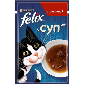 Корм для котов Феликс суп говядиной FELIX Soup 48г