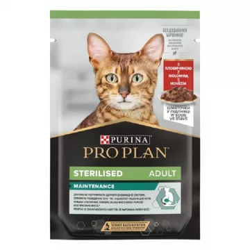 ProPlan Sterilised Nutrisavour з яловичиною для кастрованих котів пауч 85 г