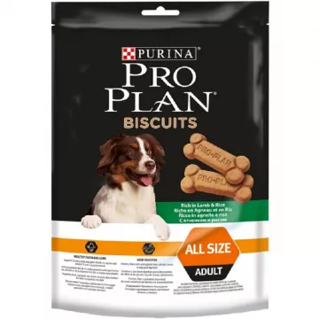 Ласощі для собак Biscuits Adult All Size Lamb and Rice печиво з ягням і рисом 400 г Purina Pro Plan