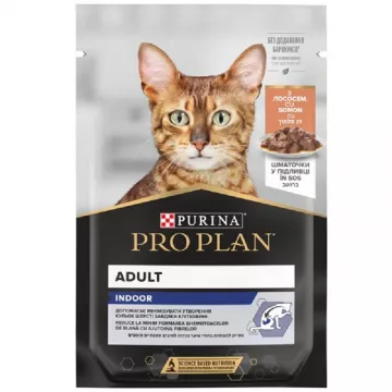 Корм для котов, которые живут в помещении Проплан Proplan лосось пауч 85г