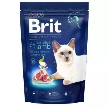 Сухий корм для котів з чутливим травленням Cat Sensitive Lamb з ягнятком 1,5 кг Brit Premium