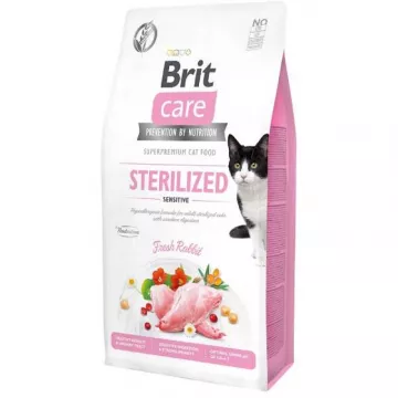 Brit Care Sterilized Sensitive Fresh Rabbit Сухой беззерновой корм для стерилизованных кошек с чувствительным пищеварением