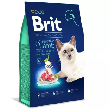 Корм д/кот Брит чувств пищевар ягненок Brit Premium Cat Sensitive 8кг Весовой