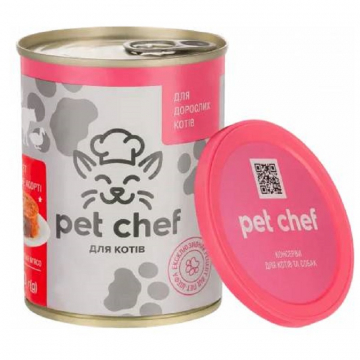 Корм для взрослых котов Pet Chef Пет шеф паштет мясное ассорти консерва 360 г