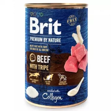 Корм д/соб Брит консервы с говядиной и требухой Brit Premium by Nature 800г 100413/538607