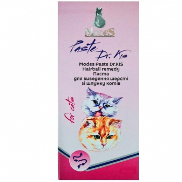 Модес паста д/вывода шерсти из желудка  котов Modes Paste Dr.KIS Hairball remedy 100г/3С000294