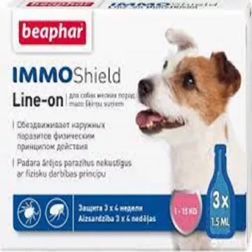 Краплі бефар для собак Beaphar IMMO Shield Line-on с диметиконом 1-15 кг Beaphar