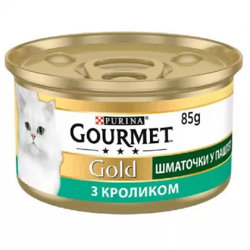 Корм д/кот Гурмет голд  кролик печень консерва кусочки в подливе 85 г/24ящ