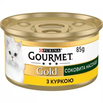 Корм д/кот Гурмет голд сочное наслаждение курица консерва 85 г/24ящ