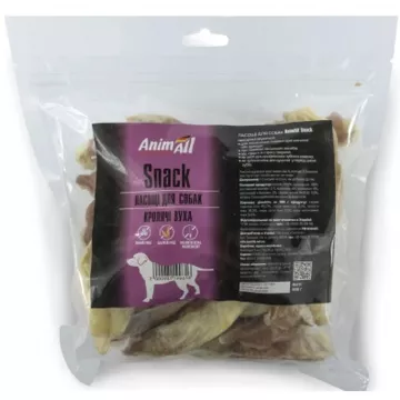 Лакомство для собак AnimAll Snack кролячі вуха с м'ясом кролика Ваговий ціна за 1 кг