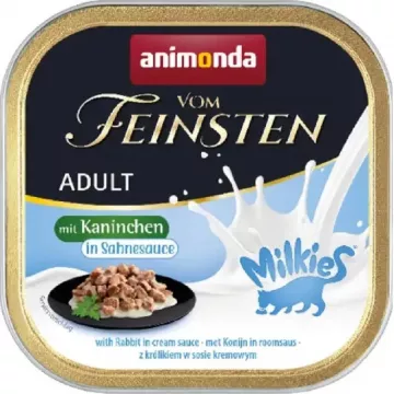 Корм д/кот Амонд Vom Feinsten Adult with rabbit in cream sauce консервы кролик в сливочном соусе 100 г /AM-83037