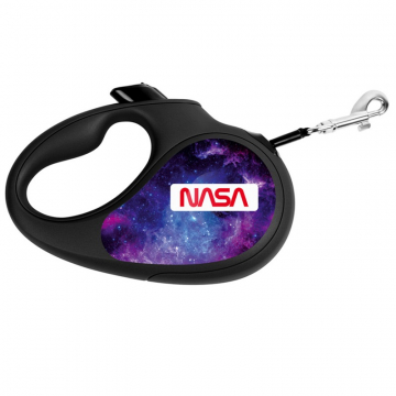 Поводок-рулетка д/соб WAUDOG R-leash'NASA21', M, до 25 кг, 5 м, светоотр.полоска чорный/8125-0148-01