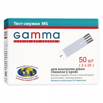 Тест -полоски для глюкометра GAMMA Mini 50 шт