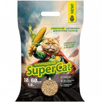 Наполнитель Кукурузный SuperCat комкующийся 5 кг/3540