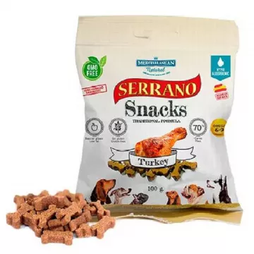 Натуральні ласощі для собак Серано Serrano snack for dog turkey индичка 100 г