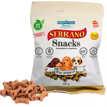 Натуральні ласощі для собак цуценята Серано Serrano snack for dog puppies  100 г