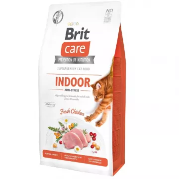 Корм для котов Брит Brit Care CGF Indoor Анти-Стрес в помещении 7 кг Весовой