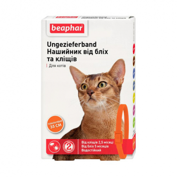 Бефар нашийник від бліх і кліщів для котів помаранчевий 35 см Вeaphar