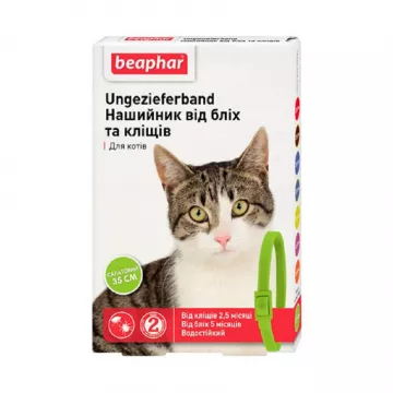 Бефар нашийник від бліх та кліщів для кішок зелений 35 см Вeaphar