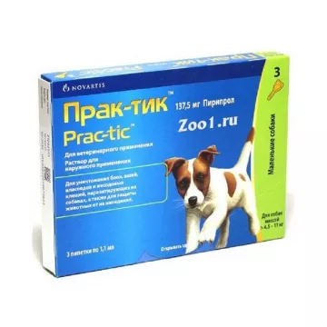 Краплі від бліх та кліщів Прак-тік для собак 4,5-11 кг №1*1,1 мл Novartis