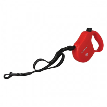 Рулетка Collar control 20 кг 5 м светоотражающая стрічка трос червона