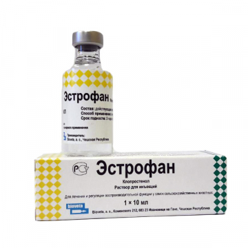 Эстрофан гормональный препарат сельскохозяйственным животным 10 мл BioVeta