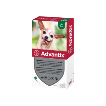 Адвантикс Advantix капли на холку для собак до 4 кг Bayer 1 пипетка