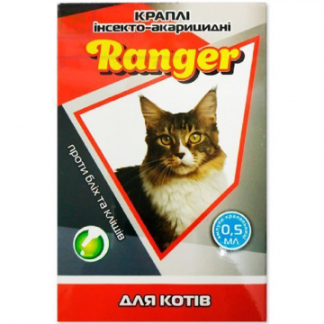 РЕЙНДЖЕР Ranger краплі на холку для котів №4*0,5 мл