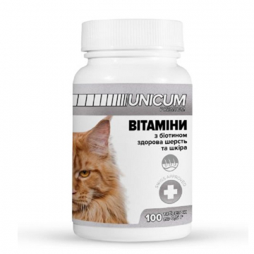 Витамины Уникум премиум UNICUM premium для кошек здоровая шерсть и кожа 100 таблеток 50 г