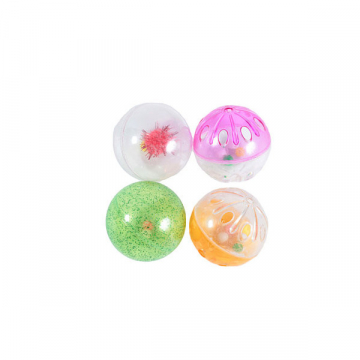 Набір іграшок для кішки 4 кольорових пластикових брязкальця FOX XW0017