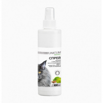 Спрей натуральный Уникум органик Unicum organic  для котов от блох и клещей 100 мл