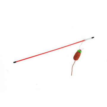 Удочка-дразнилка цветная веревочная мышка В078