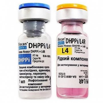 Вакцина Биокан Новел DHPPI+L4R BioVeta 1 доза Чехия