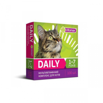 Витамины Витомакс Vitomax  Деили Daily для котов 1-7 лет 50 г