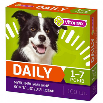 Витамины Витомакс Vitomax Деили Daily для собак 1-7 лет 100 г