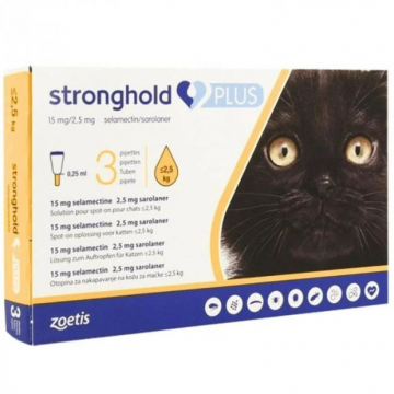 Стронгхолд ПЛЮС краплі для кошенят і котів до 2,5 кг 1 піпетка Zoetis