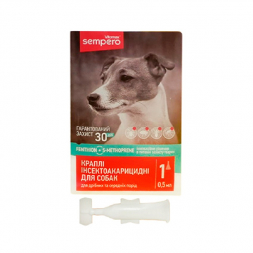 Семперо Sempero краплі від бліх і кліщів для собак 3-25 кг 0,5 мл Vitomax