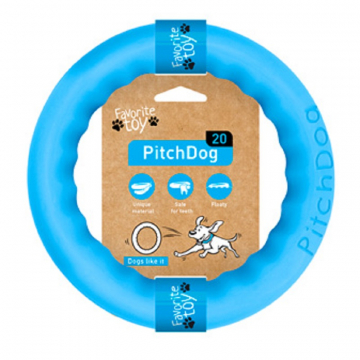 Игрушка для собак Кольцо для апортировки PitchDog 20 диаметр 20 см голубой 62372