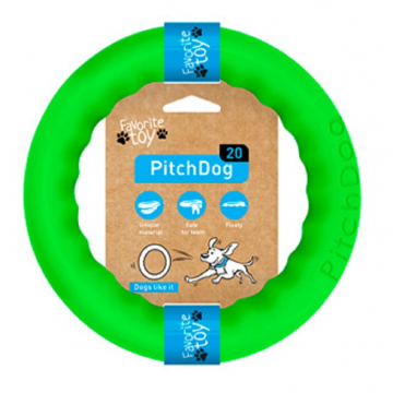 Игрушка для собак Кольцо для апортировки PitchDog 20 диаметр 20 см салатовый 62375