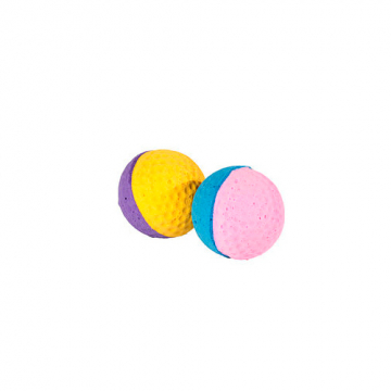 Игрушка для кошек Мяч зефирный для гольфа двухцветный 4,5 см