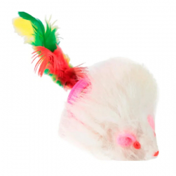 Іграшка для кішок Миша брязкальце з пером в кулі FOX SH06
