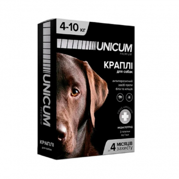 Капли от блох и клещей на холку Уникум премиум Unicum premium для собак 4-10 кг №3