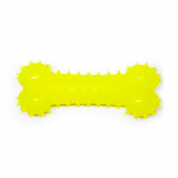 Игрушка для собак Косточка желтая с запахом ванили 15 см FOX TF-012