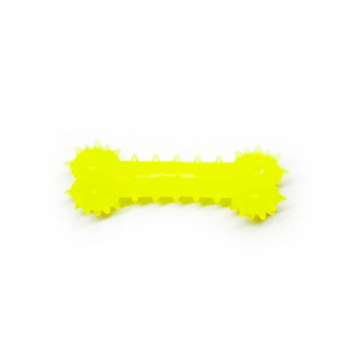 Іграшка для собак Кісточка жовта з запахом ванілі 8 см FOX TF-002